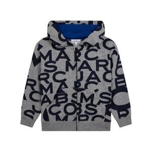 Little Marc Jacobs Kids Size 6 Grey Print Zip-up Hoodie